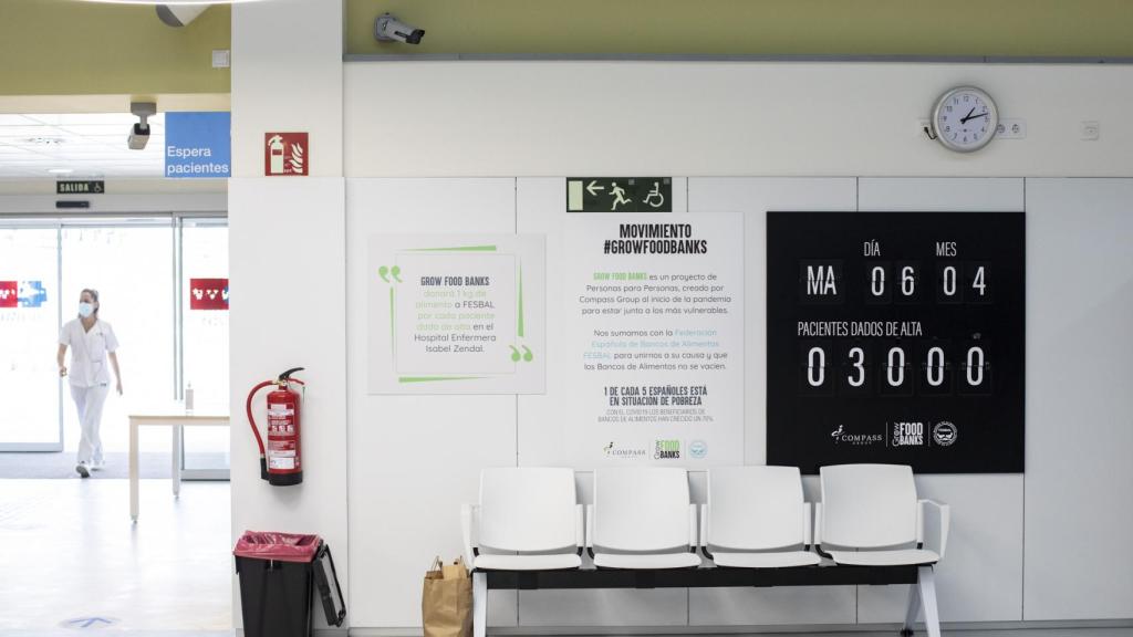 Panel del Zendal donde se contabilizan las altas.