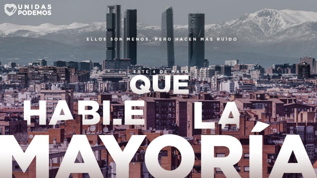 Imagen de campaña de UP para el 4-M.