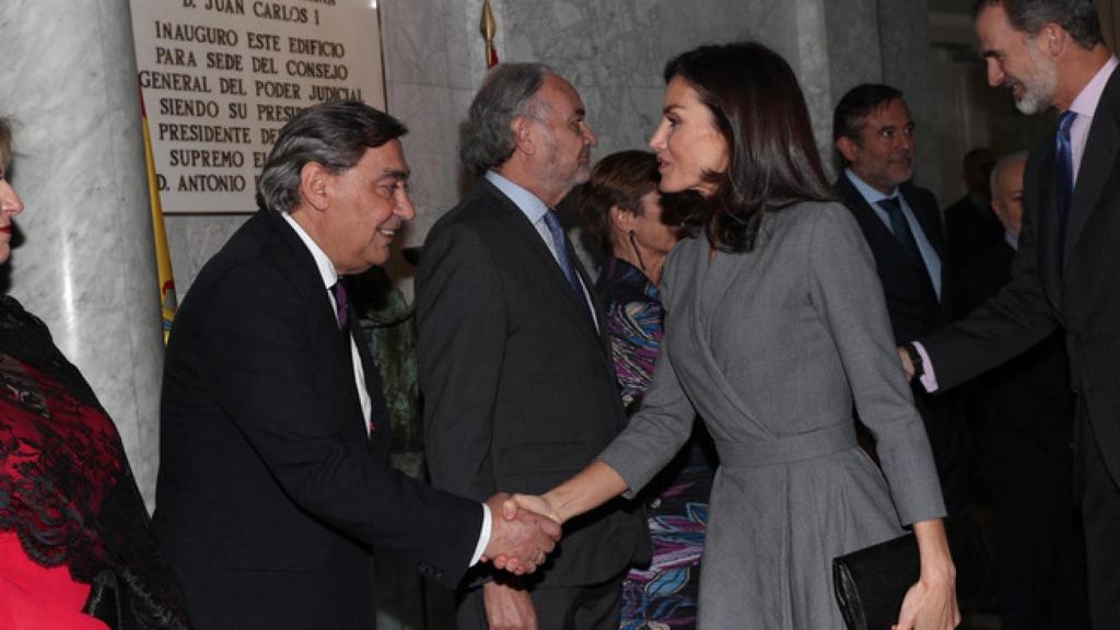 Doña Letizia en el acto en el que recibió su premio del Observatorio contra la Violencia de Género en 2019.