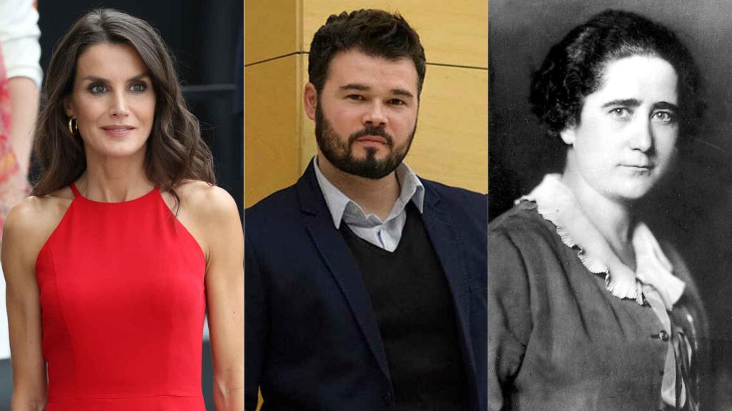 La reina Letizia, Gabriel Rufián y Clara Campoamor.