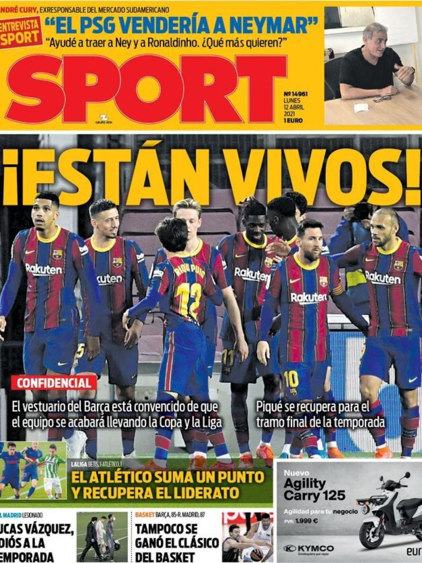 La portada del diario SPORT (12/04/2021)