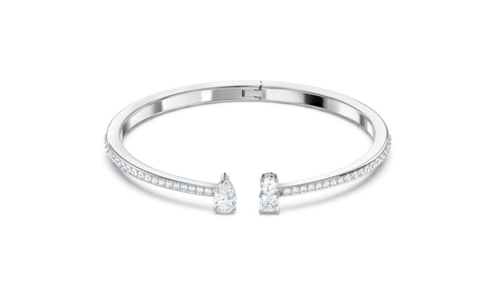 Pulsera Swarovski Attract bañada en rodio con cristales transparentes