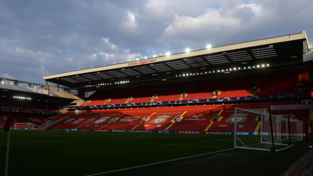 Anfield antes del duelo ante el Real Madrid