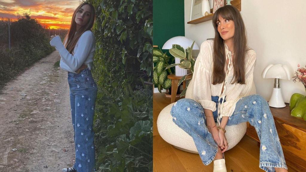 La 'influencer' Rocío Osorno y Julie Sergent lucen el pantalón de Sandro en su Instagram.