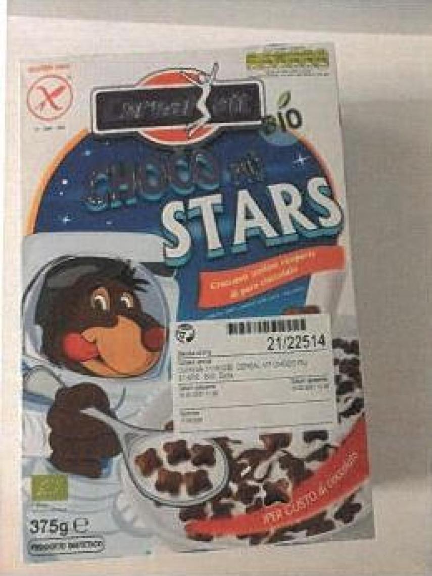 Imagen del envase de los cereales sobre los que ha alertado la Aesan.