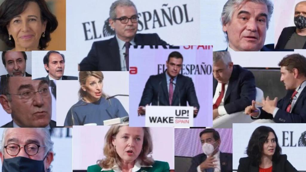 Ana Botín, Pablo Isla, Francisco Reynés, Unai Sordo, Josu John Imaz, Javier Sánchez Prieto, Pedro Sánchez, Luis Garicano, Manuel de la Rocha, Ignacio Galán, Yolanda Díaz, José Bogas, Nadia Calviño, Carlos Torres Vila e Isabel Díaz Ayuso.