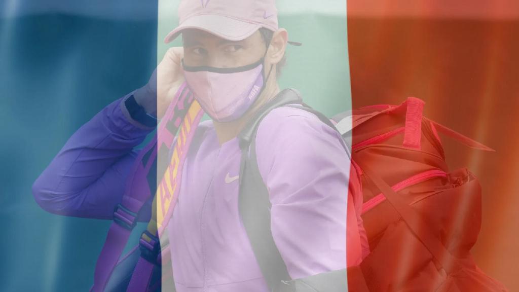 Rafa Nadal en un fotomontaje con la bandera de Francia