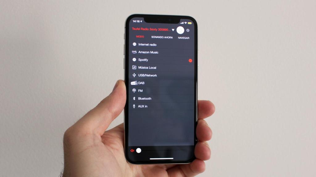 Así es la app para controlar la RADIO 3SIXTY de Teufel.