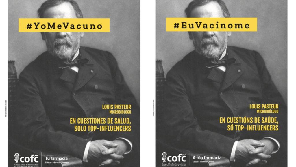 Carteles de campaña de apoyo a vacunación