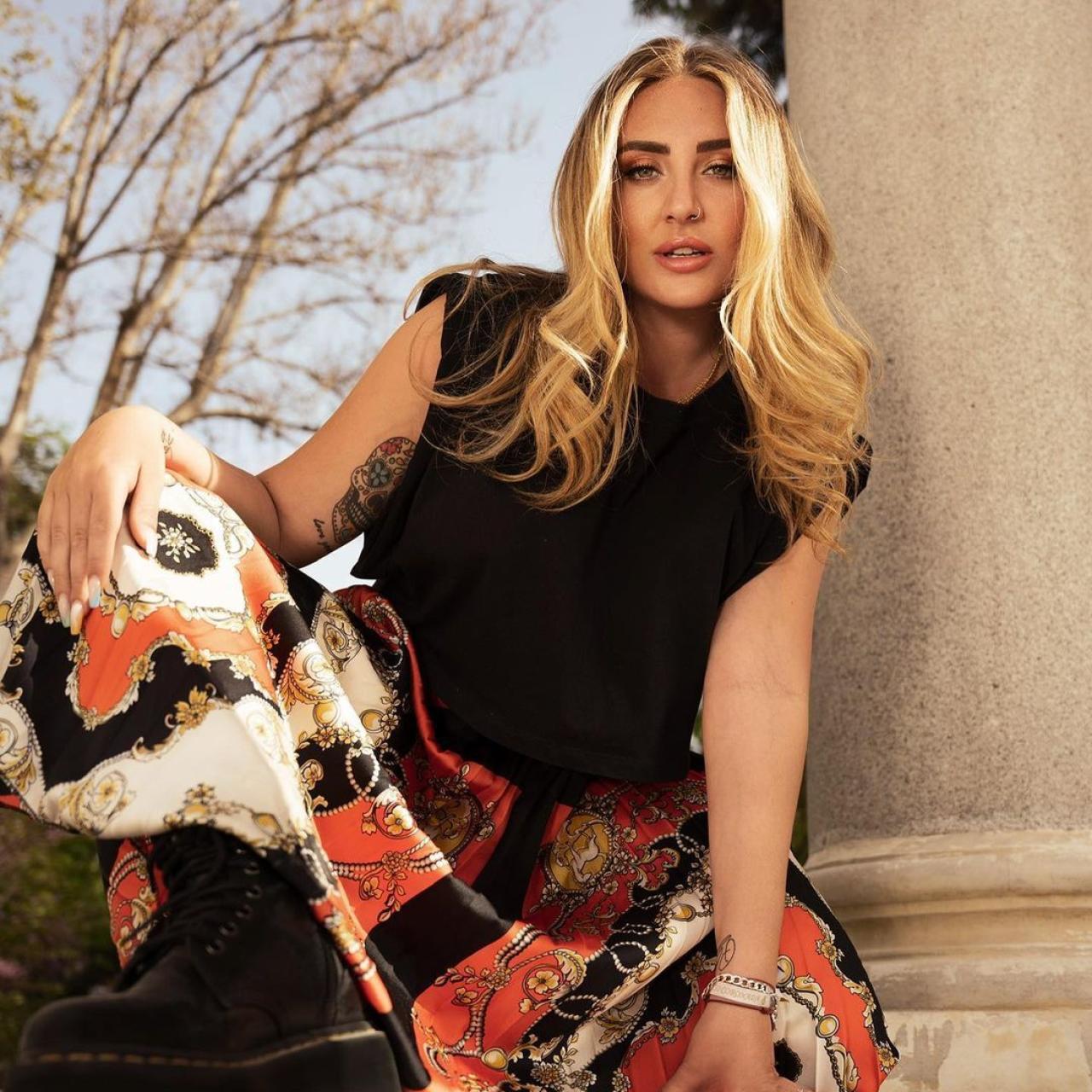 Rocío en una foto de ese trabajo como modelo que acaba de realizar.