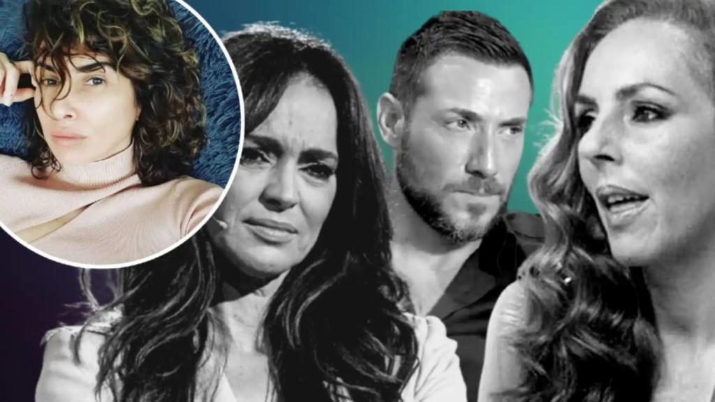 Rosa Moreno en un montaje de Jaleos junto a su hermana, Antonio David y Rocío Carrasco.