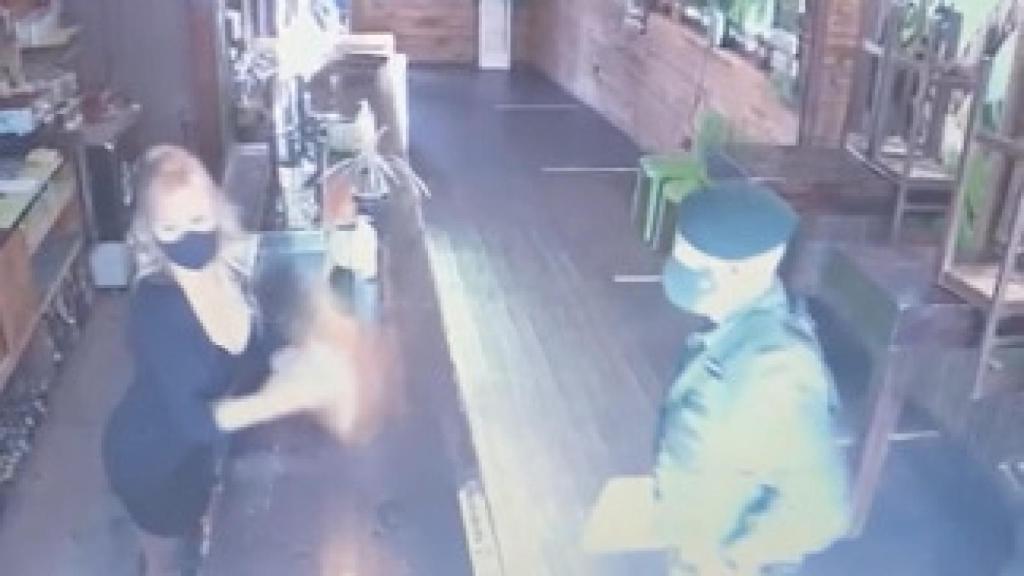 Imagen captada por la cámara de seguridad el día de la intervención de la Guardia Civil.