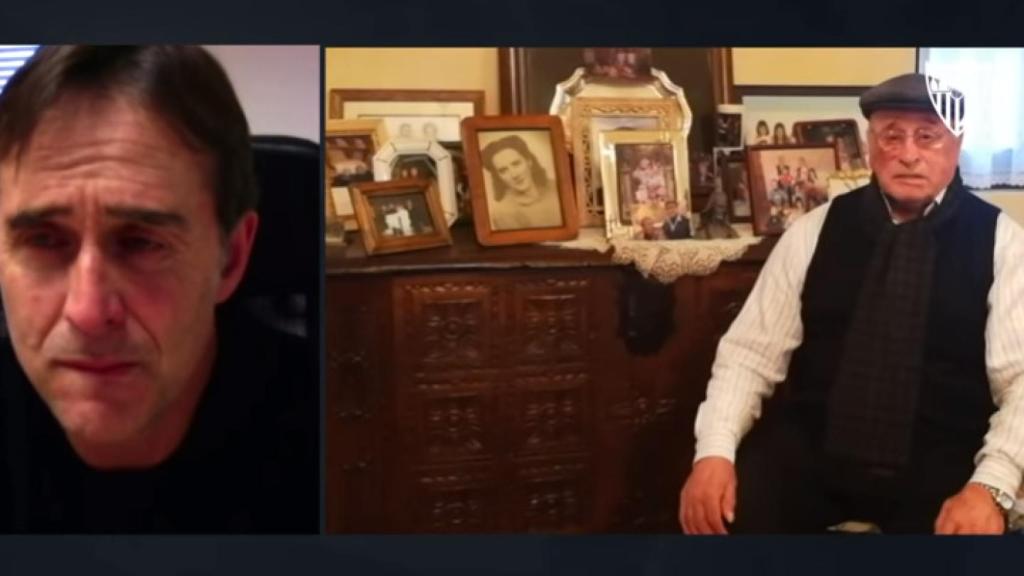 Julen Lopetegui rompe a llorar tras la felicitación de su padre