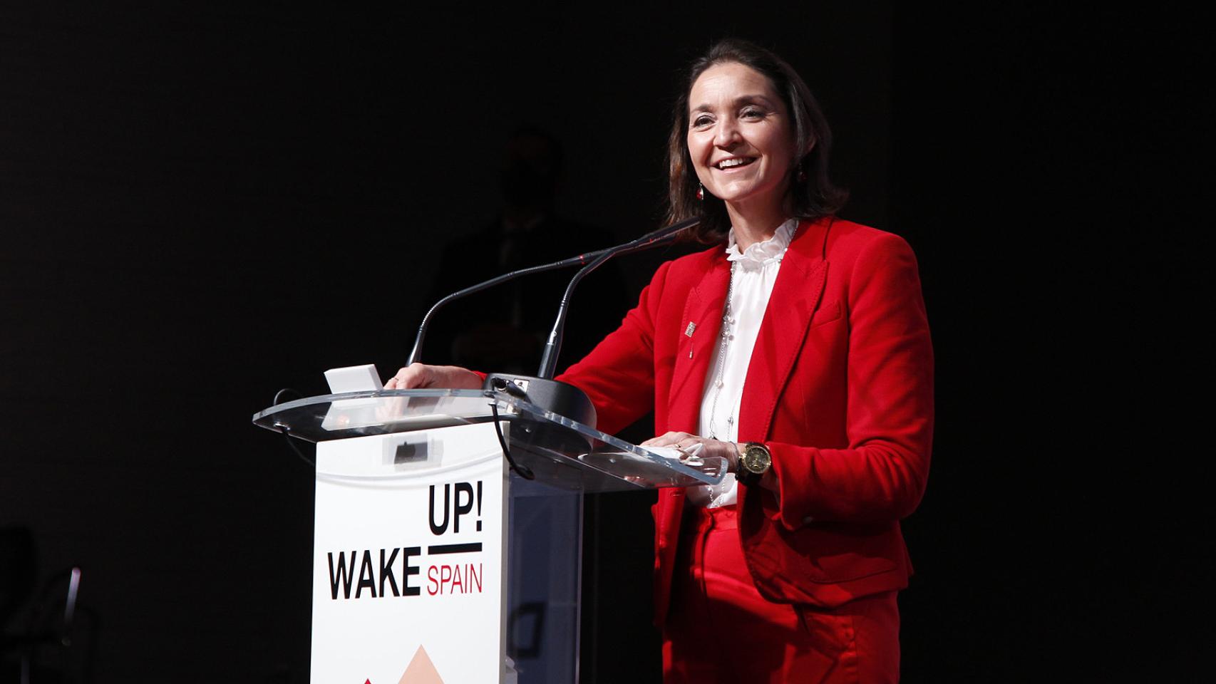 La ministra de Industria y Turismo, Reyes Maroto, durante el simposio 'Wake Up, Spain!' de EL ESPAÑOL.