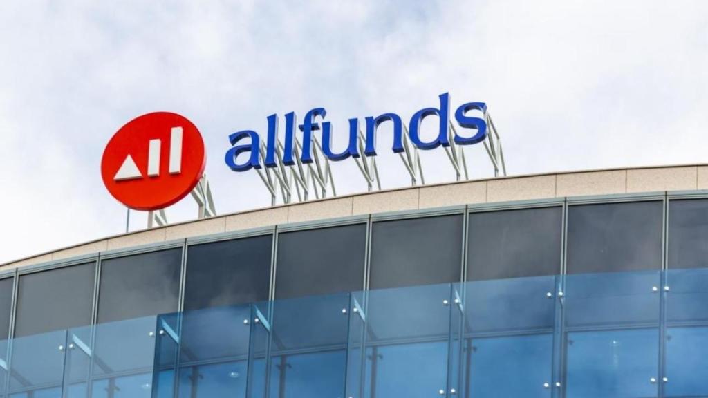 Rótulo de Allfunds en su sede.
