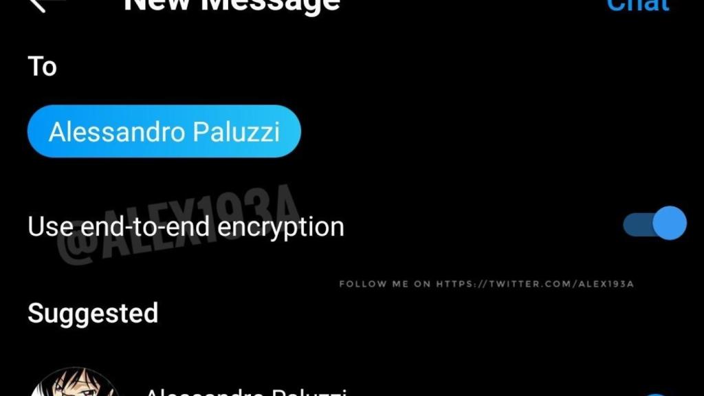 Nueva opción para usar cifrado en Instagram