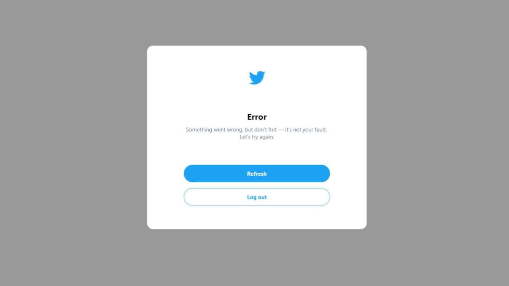 Mensaje de error en Twitter