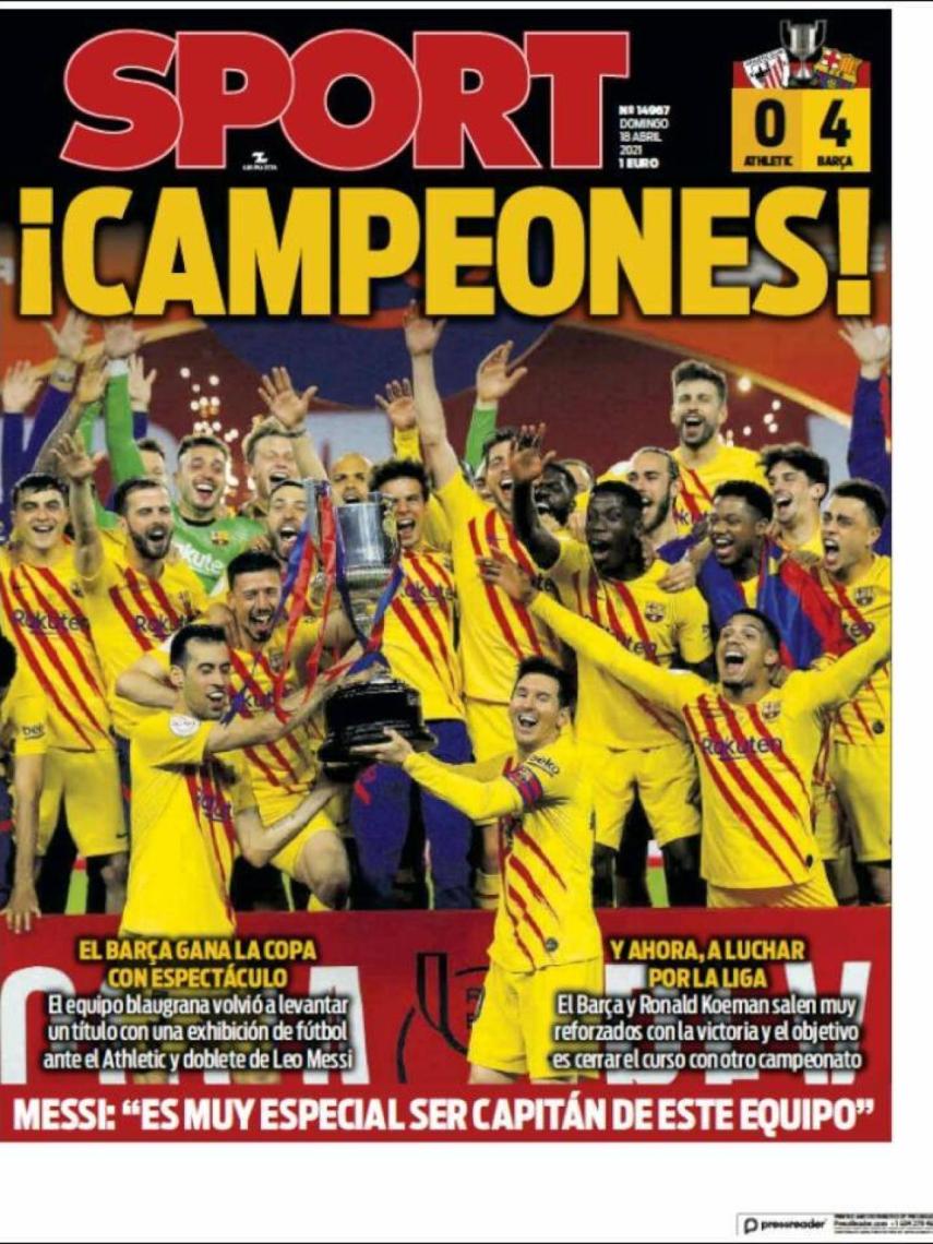 La portada del diario SPORT (18/04/2021)