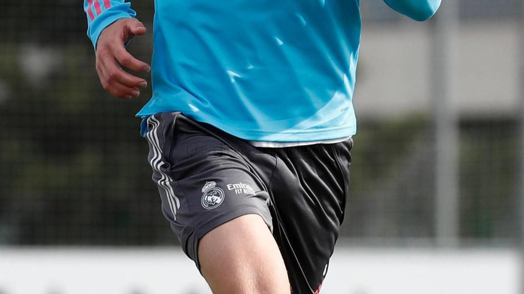 Toni Kroos, durante un entrenamiento del Real Madrid