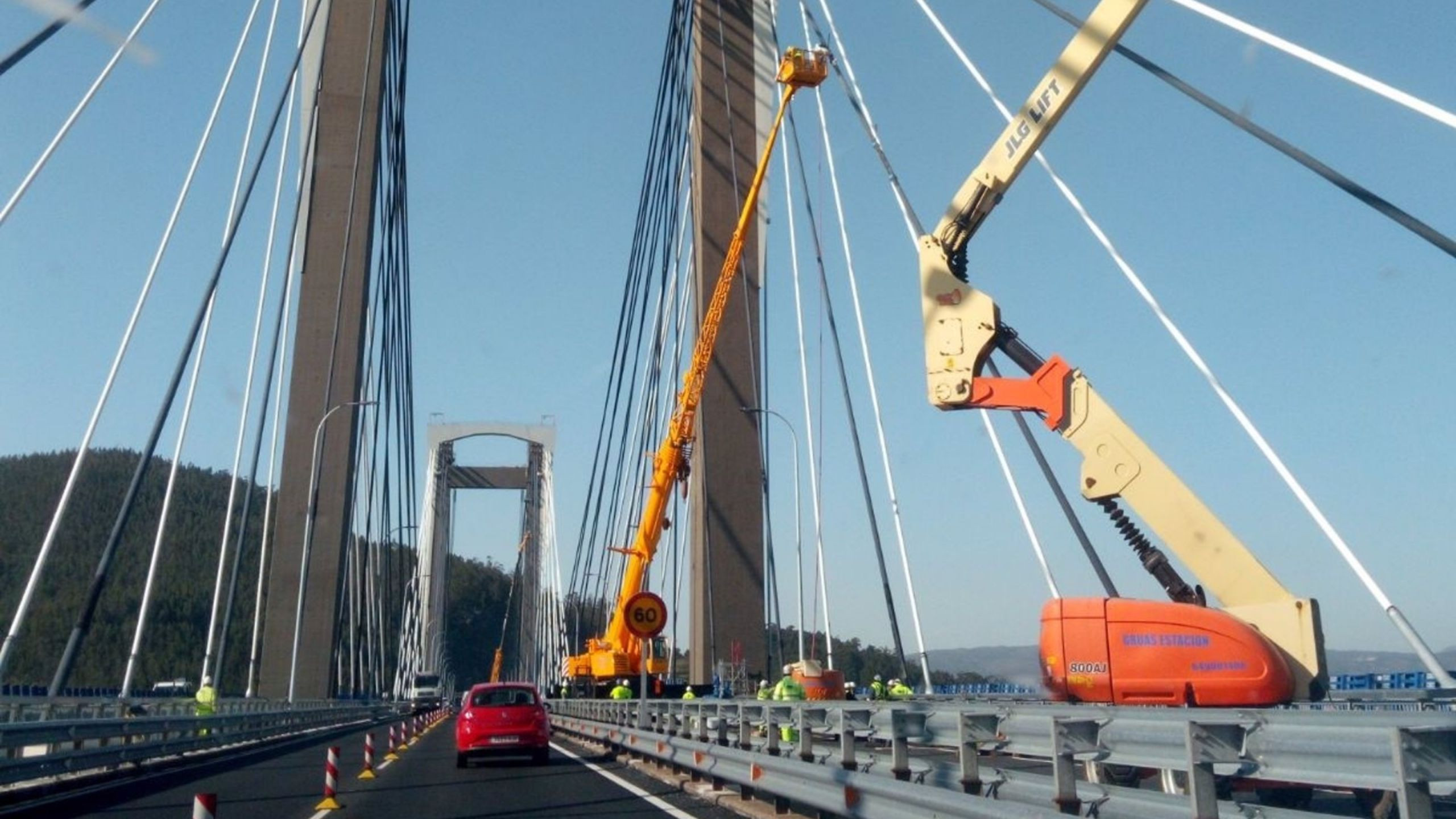 Obras en el puente de Rande. Foto: Europa Press