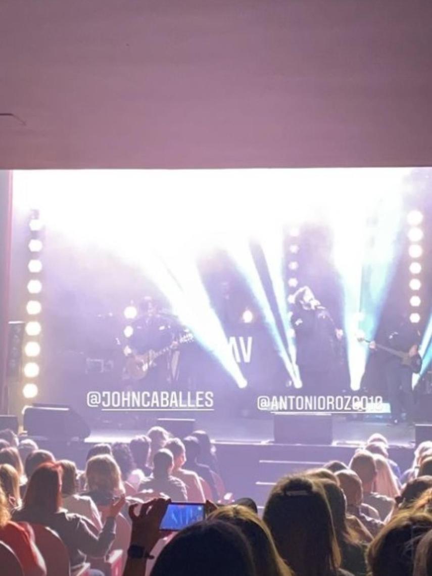 Este es el 'story' compartido por Cepeda desde el concierto de Orozco.