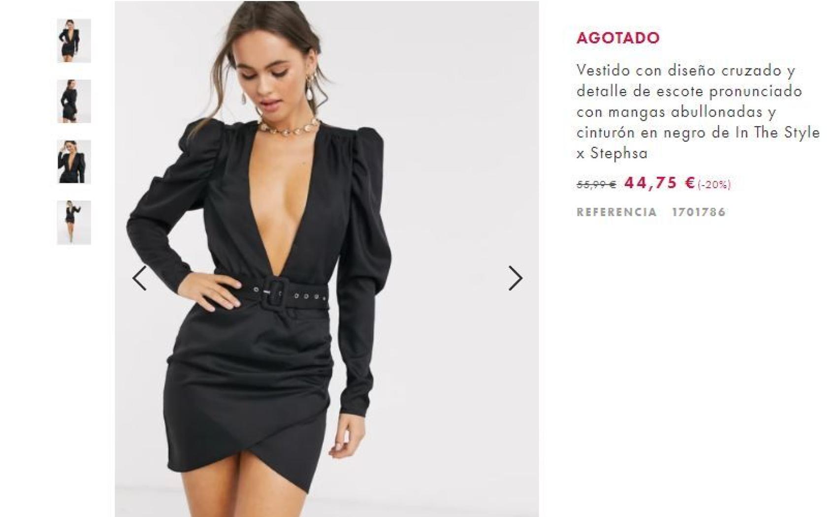 Un vestido prácticamente idéntico al de Julia se podía encontrar en ASOS hasta este lunes.