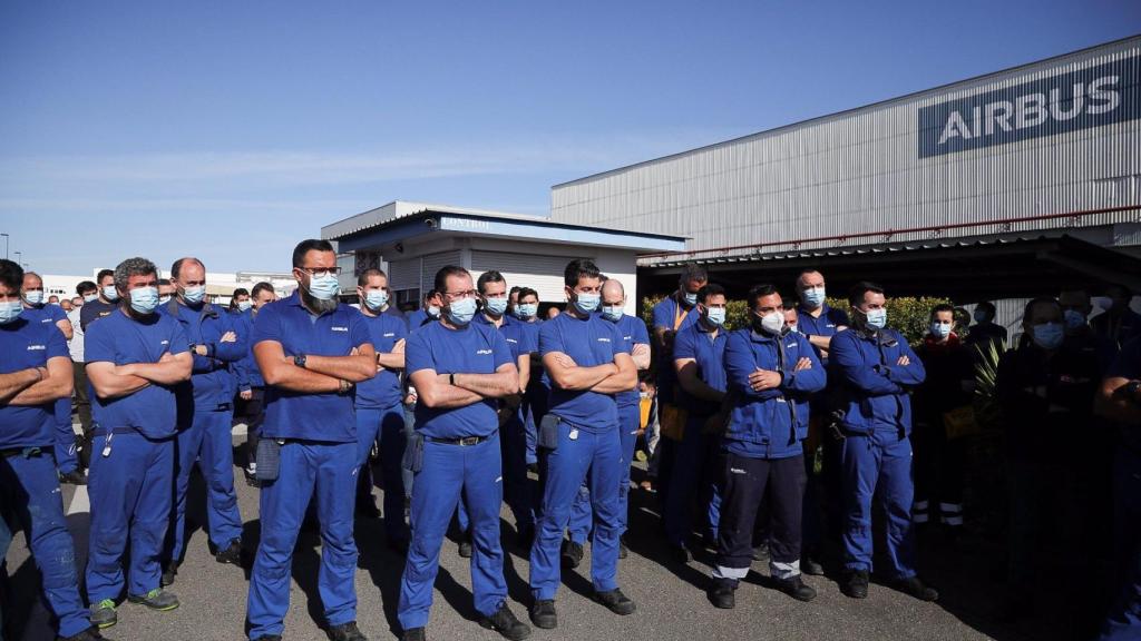 Trabajadores de Airbus en una imagen de archivo.