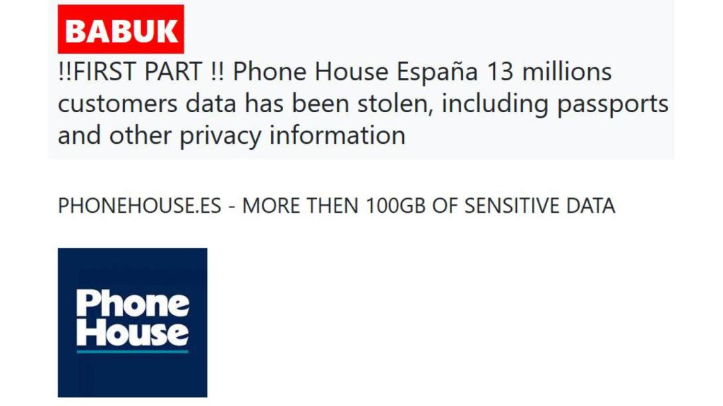 Parte del mensaje de los hackers.