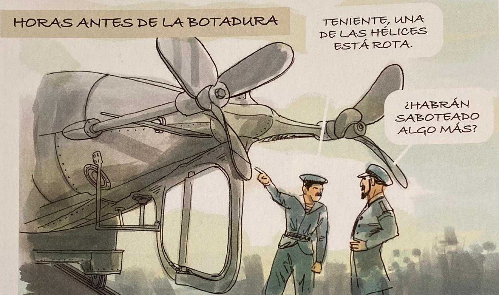 Otra viñeta del cómic.