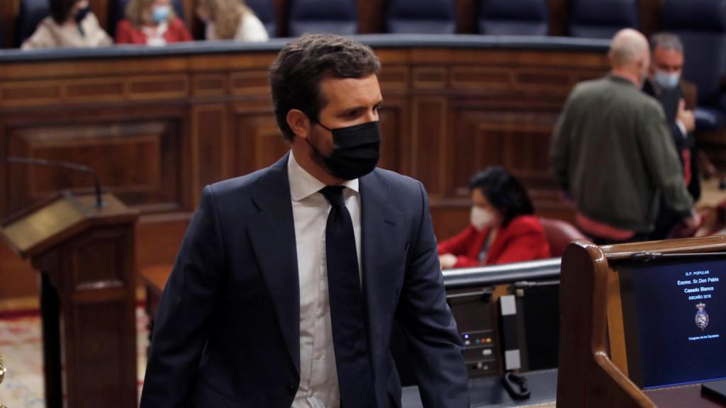 Casado, este miércoles en el Congreso.