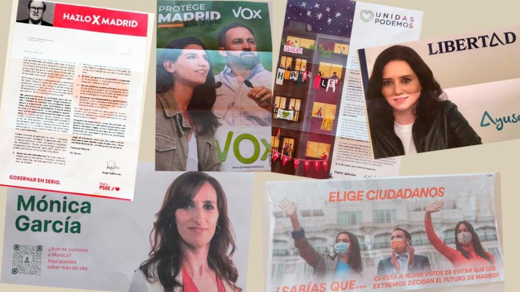 Los folletos de los principales partidos que acuden a la cita con las urnas.