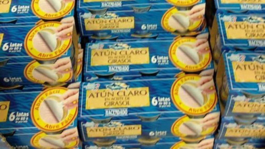 Atún marca Hacendado.