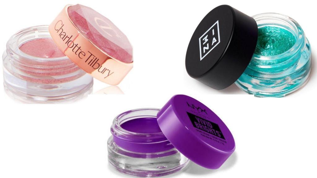 Existen múltiples de opciones de sombras en crema con acabados mate y satinados.