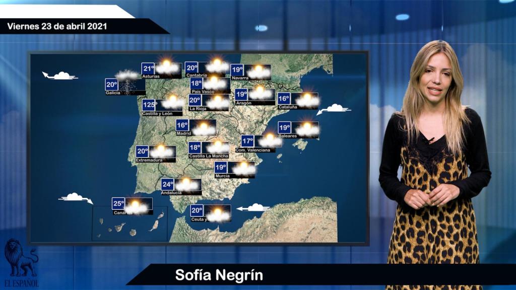 El tiempo para el 23 de abril.