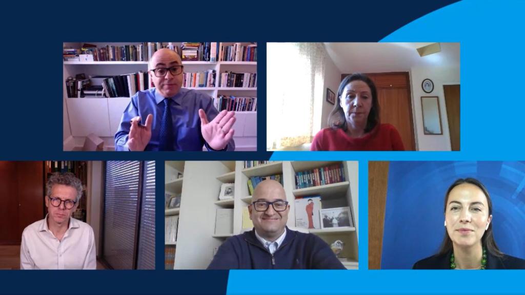 Imagen de la conferencia online sobre digitalización y sostenibilidad organizada por Cisco