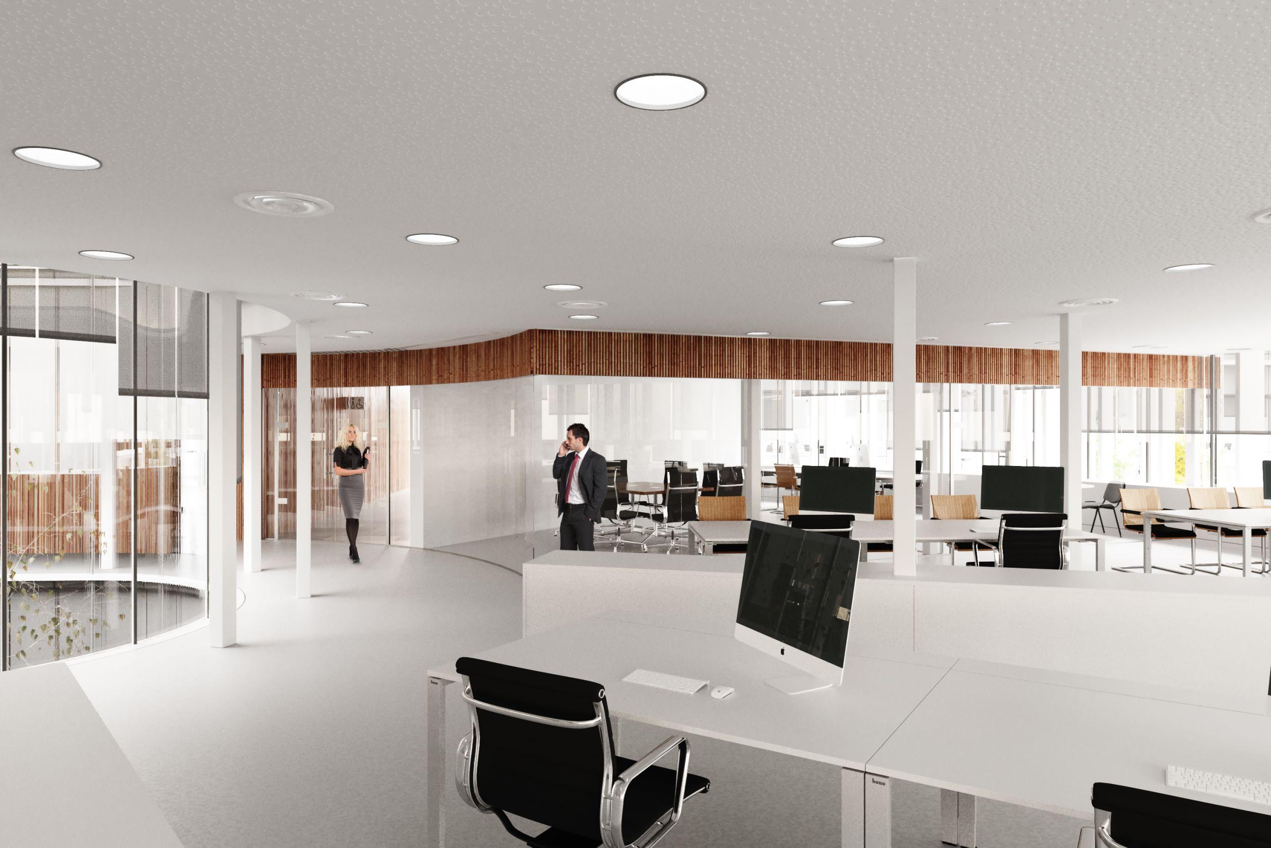 Recreación del interior del edificio