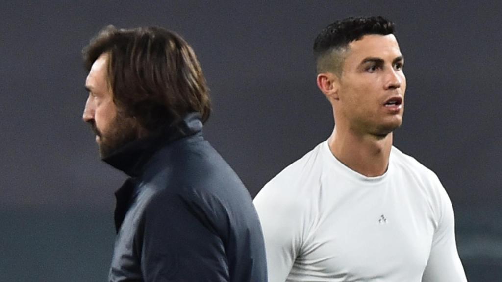 Pirlo y Cristiano Ronaldo