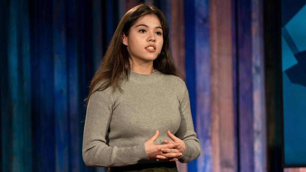 La activista mexicana Xiye Bastida en la Cumbre del Clima convocada por la Casa Blanca.