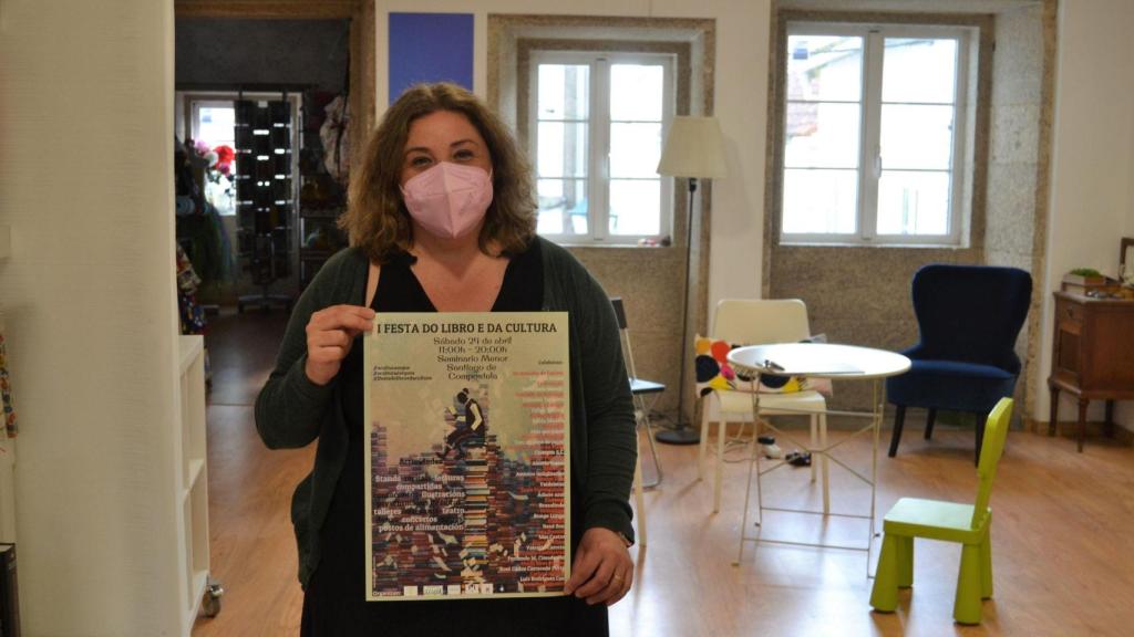 Nathalie Budiño, de Os Mundos de Carlota, impulsora de la I Festa do Libro e da Cultura.