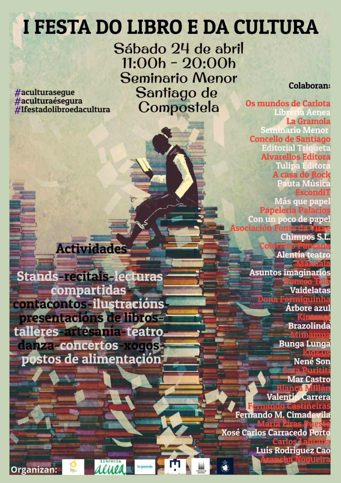 Cartel de la I Festa do Libro e da Cultura.