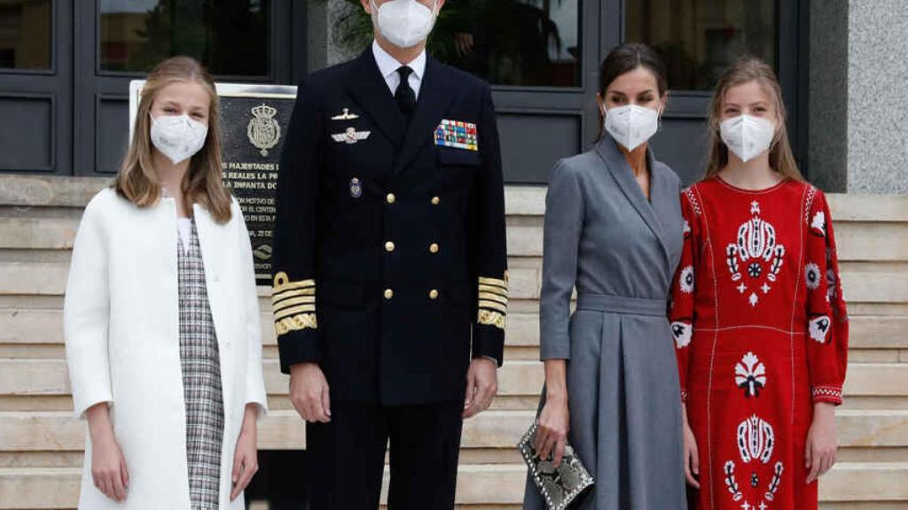 La Familia Real en Cartagena este pasado jueves.