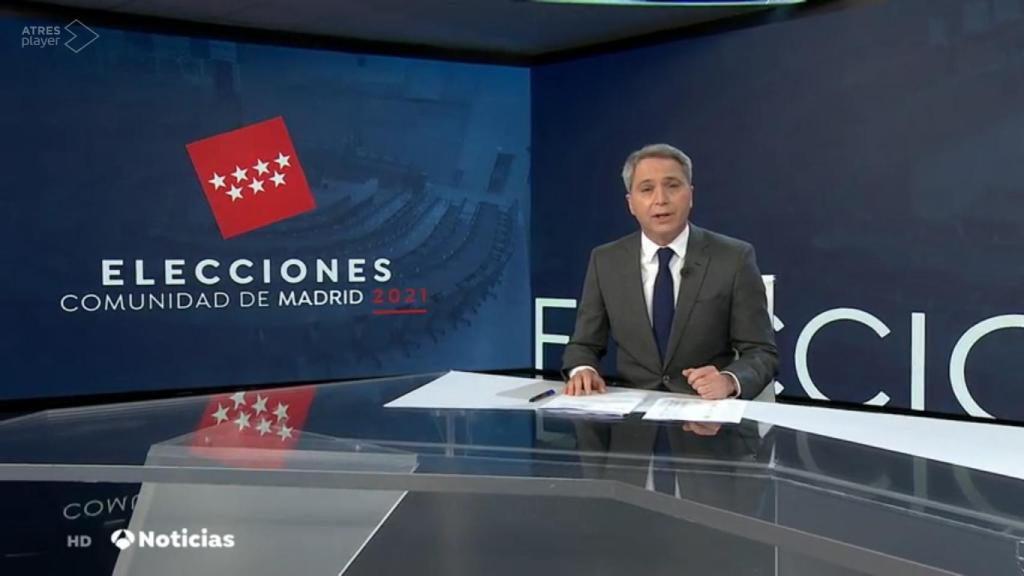 Vicente Vallés en 'Antena 3 Noticias'