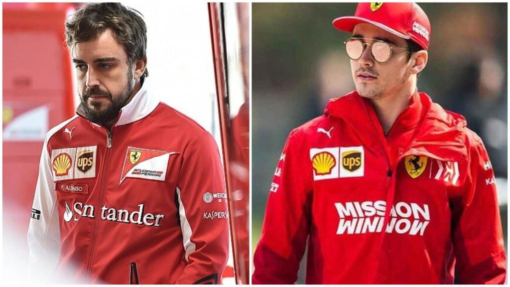 Fernando Alonso y Leclerc, en Ferrari