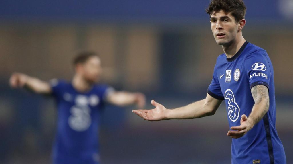 Christian Pulisic, en un partido del Chelsea de la temporada 2020/2021