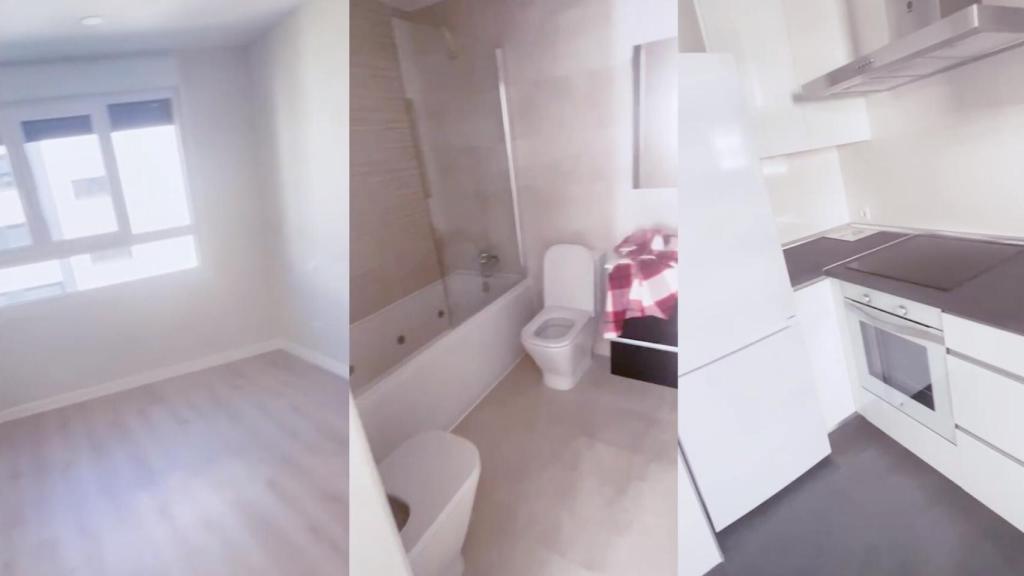 La habitación y el baño de Mayka y la cocina del piso que comparte con Dorothy.