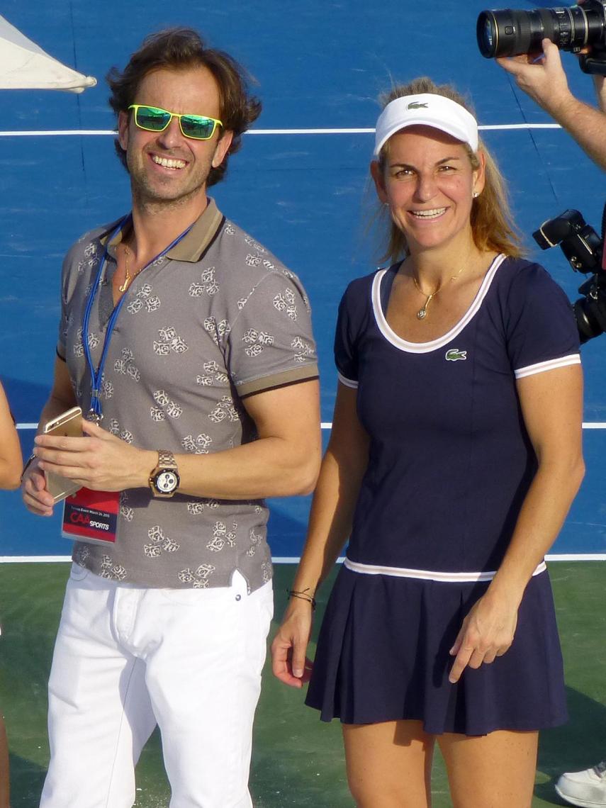 Josep Santacana y Arantxa Sánchez Vicario, en una imagen captada en Miami en 2015.