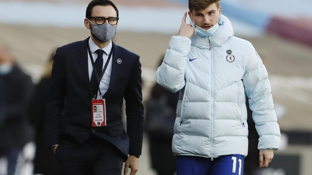 Timo Werner, en un partido con el Chelsea