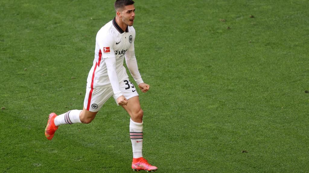 André Silva, en un partido del Eintracht Frankfurt en la temporada 2020/2021