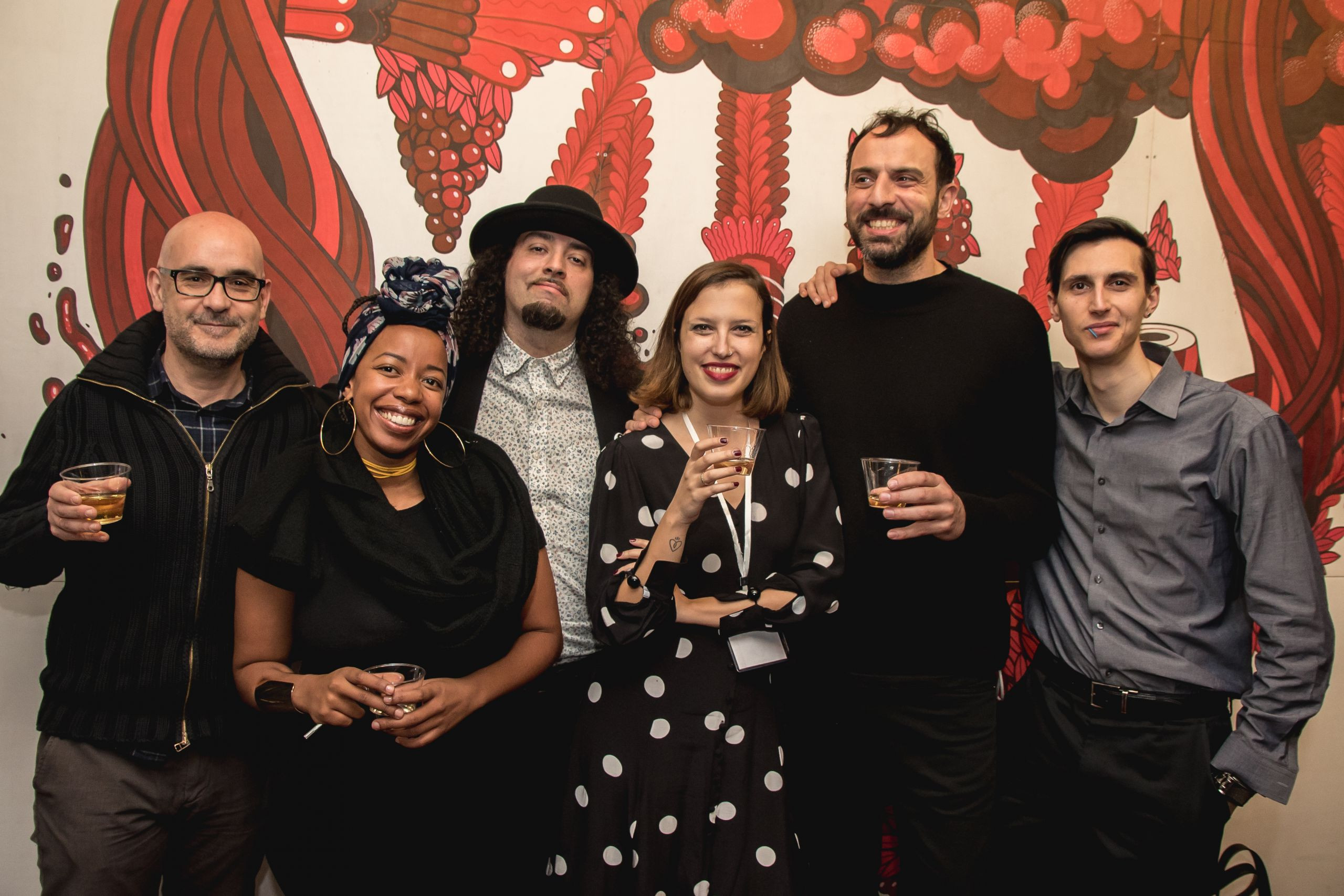 Francisco Castro, Nono the Poet, Bonafide Rojas, Vanesa Álvarez, Marcos de la Fuente y Steven T. Licardi en la tercera edición del festival Kerouac en Nueva York.