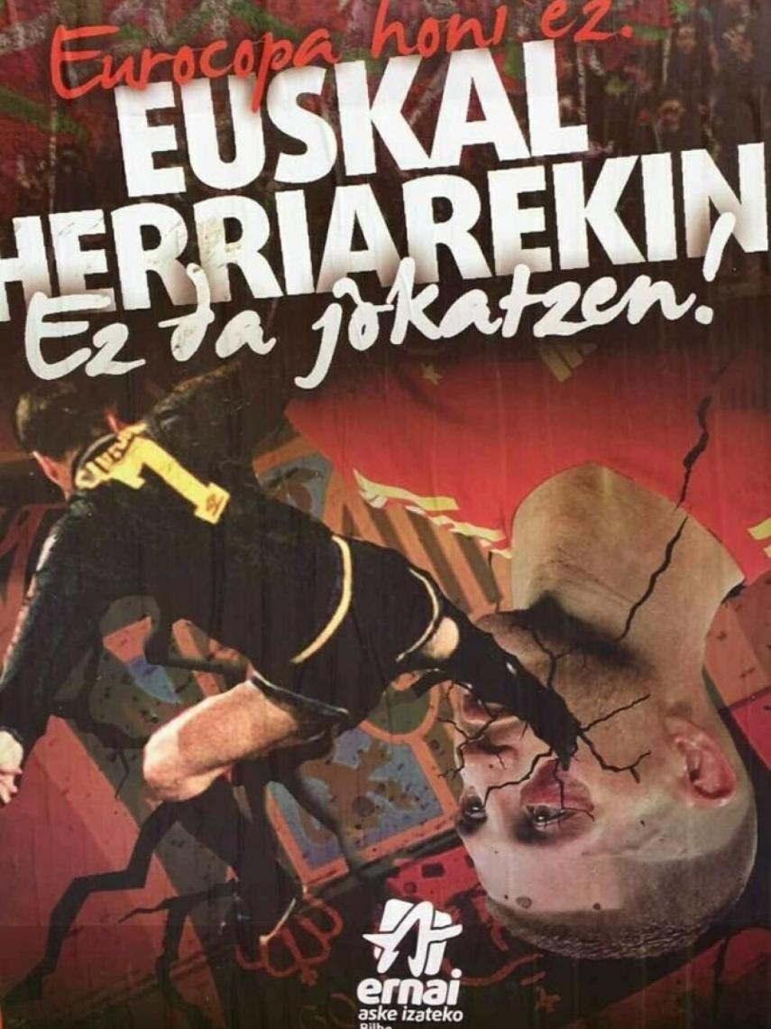 El cartel de las juventudes de la izquierda abertzale contra la Eurocopa en San Mamés
